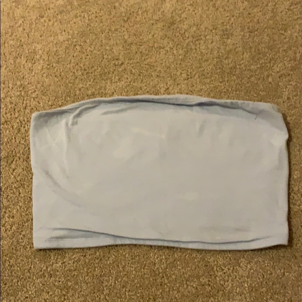 BABY BLUE GARAGE TUBE TOP!